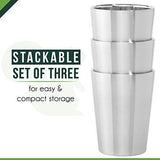 Better For Your - Small Tumbler Cups Stainless Steel Double Wall - 8oz (250ml) - Set of 3