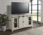 Martin Svensson Home Taos 65" TV Stand, Antique White & Aged Distressed Pine, Antique White and Aged Distressed Pine