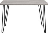 Ameriwood Home Owen Retro Desk with Metal Legs Weathered Oak