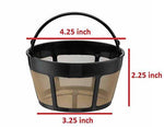 Reusable 8-12 Cups Basket Coffee Filters Metal Mesh Universal Compatible with Cuisinart Mr. Hamilton Beach Coffee Maker Filter Parts BPA-free