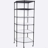 SoSo-BanTian1989 72"x28"x28" Commercial 6 Tier Adjustable Wire Metal Shelf Rack (Chrome)