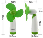 Mini Handheld Fan Personal Portable Cooling Fan Battery Operated Fan Sponge Blade Electric Fan for Home Outdoor and Travel (Green)