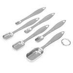 13-piece Measuring Cups and Spoons Set, 18/8 Stainless Steel Heavy Duty Good Grips with Ring Connector