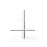 TWING 4 Tier Round Acrylic Cupcake Display Stand,Weeding Party Dessert Stand Tree Tower -Clear Display Holder Tree