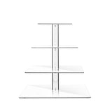 TWING 4 Tier Round Acrylic Cupcake Display Stand,Weeding Party Dessert Stand Tree Tower -Clear Display Holder Tree