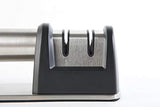 PriorityChef Knife Sharpener for Straight and Serrated Knives, 2-Stage Diamond Coated Wheel System, Sharpens Dull Knives Quickly, Safe and Easy to Use