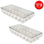 Home Basics Stackable Egg Holder for Refrigerator, Clear (21 Egg Holder) (2)