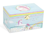 JewelKeeper Girl's Musical Jewelry Storage Box Pullout Drawer, Rainbow Unicorn Design, The Unicorn Tune