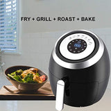 Mockins Professional Extra Large 4 Liter Air Fryer with an Advanced LCD Touch Screen with 7 Built-in Cooking Presets & Rapid Air Circulation Technology Includes a Free Recipe Book