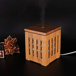 【Natural Aromatherapy】Real Bamboo Essential Oil Diffuser, Ultrasonic Aromotherapy Diffusers Cool Mist Aroma Diffuser Humidifier for Home Office Yoga Baby Room