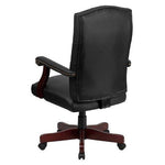 Flash Furniture Bomber Brown Classic Executive Swivel Office Chair with Arms