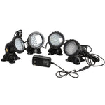 1 Set of 4pcs Submersible 36-LED RGB Light Waterproof Underwater Fish Tank Garden Pond LED Aquarium Spotlight Lighting