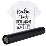 Heat Transfer Vinyl 12" x 10' Feet Rolls, PU HTV Bundle by Somolux for Cricut and Silhouette Cameo Easy to Cut & Weed, DIY Heat Press Design for T-Shirt, Clothes, Hats and Other Textiles (Black)