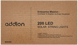 Solar String Lights 72ft 200 LED Fairy Lights, Ambiance lights for Outdoor, Patio, Lawn,Garden, Home, Wedding, Holiday, Christmas Party, Xmas Tree decoration,waterproof/Timer/USB Charge (Warm White)
