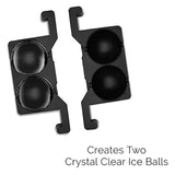 Premium Crystal Clear 2.5" Whiskey Ice Ball Maker Mold to Make Perfect Slow Melting Round Circle Ice Cube Spheres for Cocktails Bourbon and Whiskey