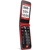 Jitterbug Flip Easy-to-Use Cell Phone for Seniors (Red) by GreatCall