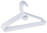 1InTheHome Heavy Duty White Hangers Tubular Plastic Hangers, Set of 24 (Heavy Duty)