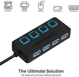 Sabrent 4-Port USB 3.0 Hub with Individual LED Power Switches (HB-UM43)