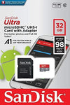 SanDisk 512GB Ultra MicroSDXC UHS-I Memory Card with Adapter - 100MB/s, C10, U1, Full HD, A1, Micro SD Card -  SDSQUAR-512G-GN6MA