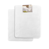 Clara Clark 2-Pack Bath Mat Set – Large and Small Bathroom Rug Set, Absorbent Memory Foam Bath Rugs, Non-Slip, Thick, Cozy Velvet Microfiber Bathrug, Plush Shower, Toilet Floor Bathmats Carpet, Black