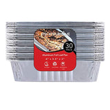 1 lb Aluminum Foil Loaf Pans (30 Pack) - Disposable Mini Size Bread and Cake Pan Great for Restaurant, Party, BBQ, Catering, Baking, Cooking, Heating, Storing, Prepping Food – 6” x 3.5” x 2”