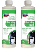 Urnex K-Cup Coffee Maker Descaler and Cleaner (3 Uses Per Bottle) - 2 Pack - CleanCup Descaling and Cleaning Solution Use With All Keurig K Cup and Drip Coffee Machine