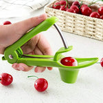 Cherry Pitter– Tekcast Olive and Cherry Pitter Remover Stoner Tool with Food-Grade Silicone Cup, Space-Saving Lock Design and Lengthened Splatter Shield Dishwasher Safe