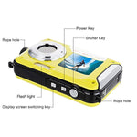 Underwater Camera Full Hd 1080P Waterproof Digital Camera 24.0MP Underwater Digital Camera Dual Screen Point and Shoot Waterproof Camera (E1)