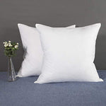 YSTHER 2pcs Square 18 inch Pillow Inserts Stuff with Down and Feather, Cotton Euro Decoration Cushion