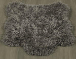 Ottomanson Flokati Collection Faux Sheepskin Lambskin Design Shag Rug, 2'X3', Dark Grey