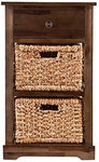 Southern Enterprises Jayton 2-Basket Storage Shelf, Brown