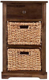 Southern Enterprises Jayton 2-Basket Storage Shelf, Brown