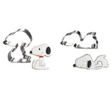 WOTOY 3 Pcs Snoopy Shape Cookie Cutter - Stainless Steel