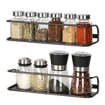 NEX Wall Mount Spice Racks for Kitchen Storage - Set of 4