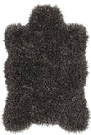 Ottomanson Flokati Collection Faux Sheepskin Lambskin Design Shag Rug, 2'X3', Dark Grey