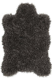 Ottomanson Flokati Collection Faux Sheepskin Lambskin Design Shag Rug, 2'X3', Dark Grey