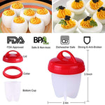 Egg Cooker 8 Pack Egg Poachers Egg Boiler - Hard Boiled Eggs without the Shell, BPA Free, Non Stick Silicone Egg Cups, AS SEEN ON TV, by MOOKZZ