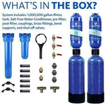 Aquasana Whole House Well Water Filter System w/ UV Purifier & Salt-Free Descaler - Filters Sediment & 97% Of Chlorine - Carbon & KDF Home Water Filtration - 500,000 Gl