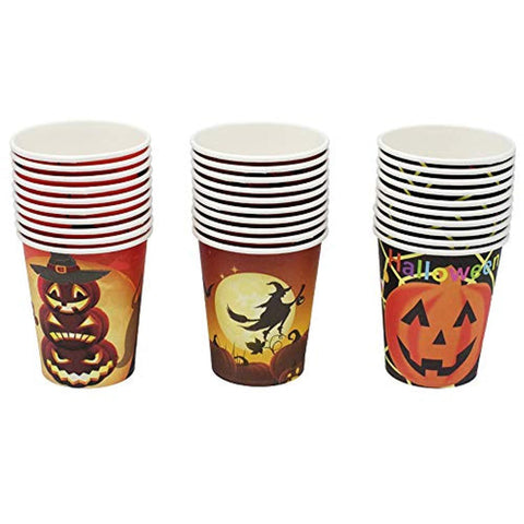 Richboom Halloween Party Disposable Cup 30 Pack Halloween Party Prints Disposable Cup for Halloween Party