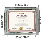 Amazing Roo 2 Pack 8.5x11 Picture Frames Tabletop Display 8.5 by 11 Inch Document Certificates Diploma Glass Photo Frame