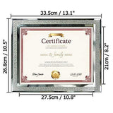 Amazing Roo 2 Pack 8.5x11 Picture Frames Tabletop Display 8.5 by 11 Inch Document Certificates Diploma Glass Photo Frame