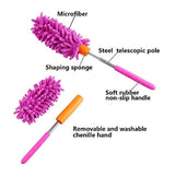 Phoenixes Retractable Long-Reach Washable Dusting Brush Microfiber Hand Duster with Telescoping Pole