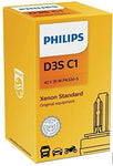 Philips D3S Standard Authentic Xenon HID Headlight Bulb, 1 Pack