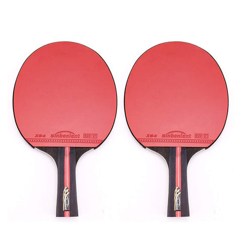 SSHHI 5-Star Table Tennis Bats,2 Pcs Ping Pong Paddle,Indoor or Outdoor Game, Solid/As Shown/A