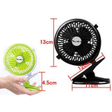 Yoosion USB FAN Clip Portable 2200mAh Rechargeable Battery Powered USB Desk Fan 4 Blades Quite Personal Cooling Mini Fans