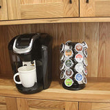 K -32 Cup Carousel,Coffee Pod Holder Carousel Holds 32 Single Cup Coffee Pods in Matte Black