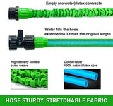 Loopip 50ft Garden Hose Expandable Water Pipe,Flexible Lightweight Water Hose,7 Function Spray Nozzle,Triple Layer Latex Core & Extra Strength Fabric for Gardening Lawn Car Pet Washing (Green)