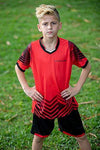 PAIRFORMANCE Boys' Soccer Jerseys Sports Team Training Uniform Age 4-12 Boys-Girls Youth Shirts and Shorts Set Indoor Soccer