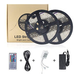 LED Strip Lights,Petsmoe LED Light Strip Tape Lights Waterproof 32.8 Ft 5050 RGB 300 Leds DC 12V Power Supply 44 Key IR Remote Controller,Strong Sponge Adhesive Tape For Bedroom,Living Room,Kitchen.