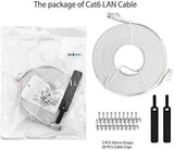 Lovicool Cat 6 Ethernet Patch Cable 100 ft Black, 4-Pair UTP Flat Networking Patch LAN Cable Ethernet Cords Network Wire Speed up to 250MHz with RJ45 Connectors 30m